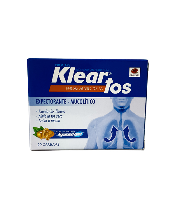 KLEAR TOS MENTA CAJA X 20 CAPSULAS 